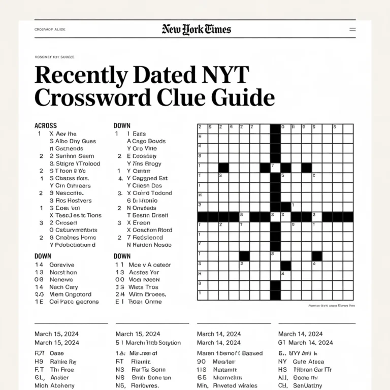 9 Smart Ways to Solve the “Recently Dated” NYT Crossword Clue Fast